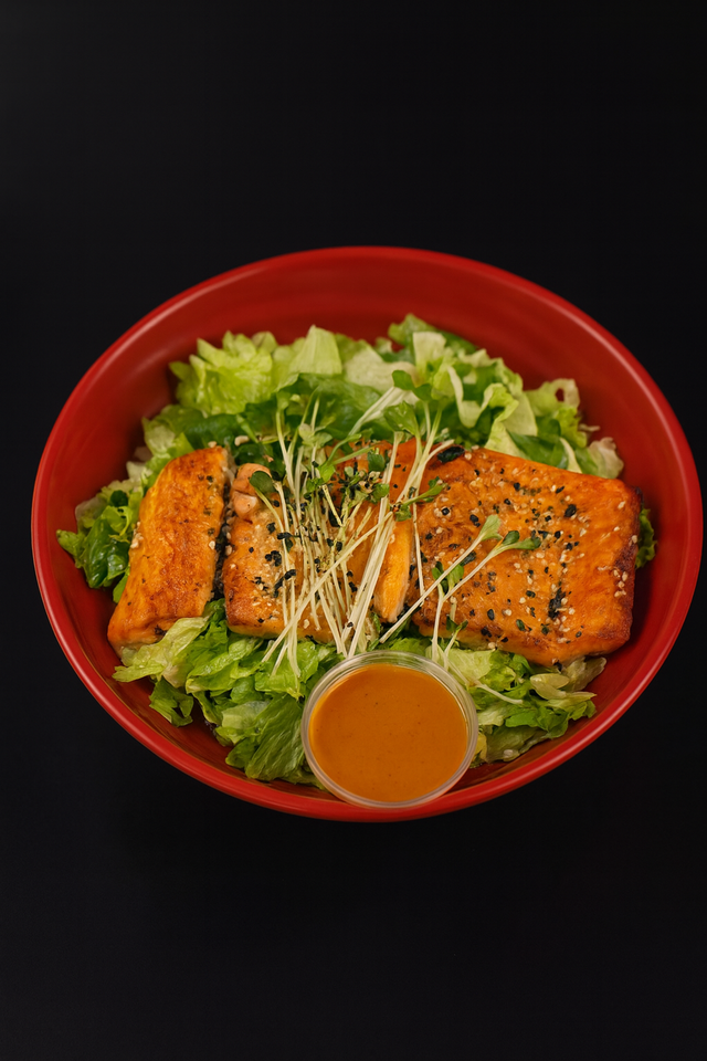 Baked Salmon Salad.